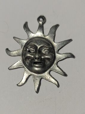 Silver Sun Face Pendant